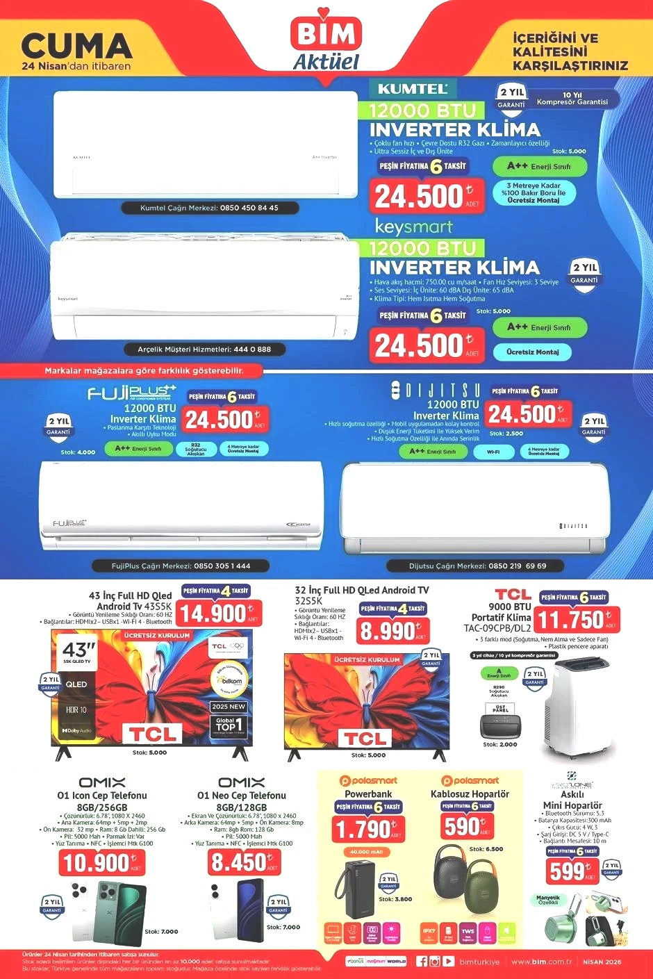 24 NİSAN CUMA BİM AKTÜEL KATALOĞU