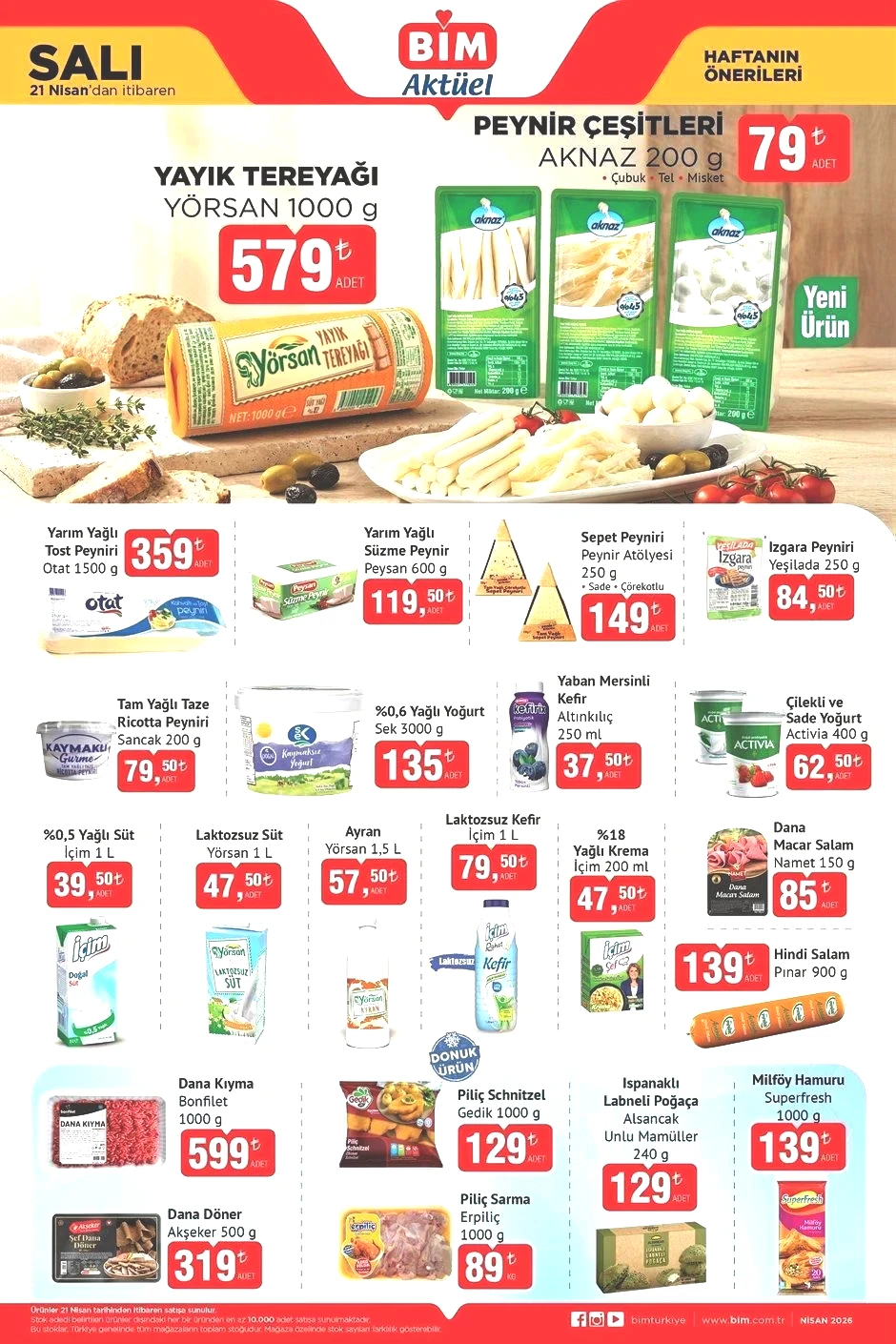 21 NİSAN SALI BİM AKTÜEL KATALOĞU
